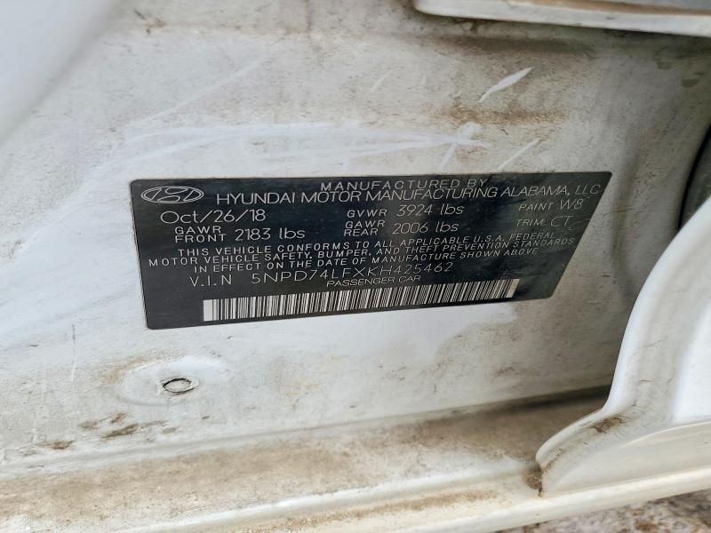 Aukcja sprzedaży 2019 Hyundai Elantra Se, vin: 5NPD74LFXKH425462, numer aukcji: 52684926