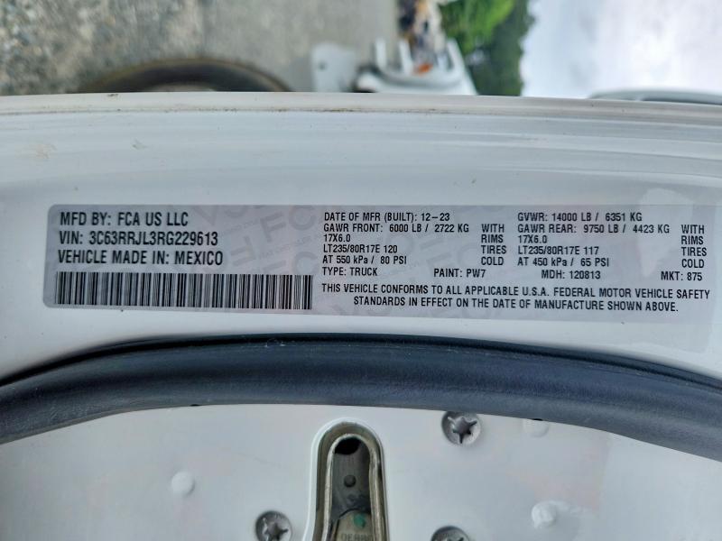 53394066 :رقم المزاد ، 3C63RRJL3RG229613 vin ، 2024 Ram 3500 مزاد بيع