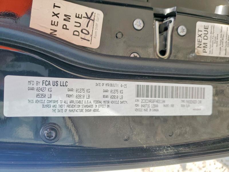 Продаж на аукціоні авто 2015 Chrysler 300, vin: 2C3CCARG8FH831104, номер лоту: 54048546