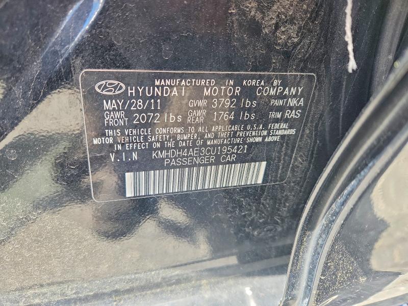 Aukcja sprzedaży 2012 Hyundai Elantra, vin: KMHDH4AE3CU195421, numer aukcji: 53164616