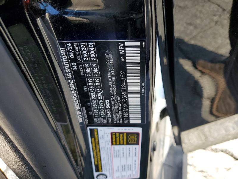 49778236 :رقم المزاد ، W1NKM4GB5RF184382 vin ، 2024 Mercedes-benz Glc مزاد بيع