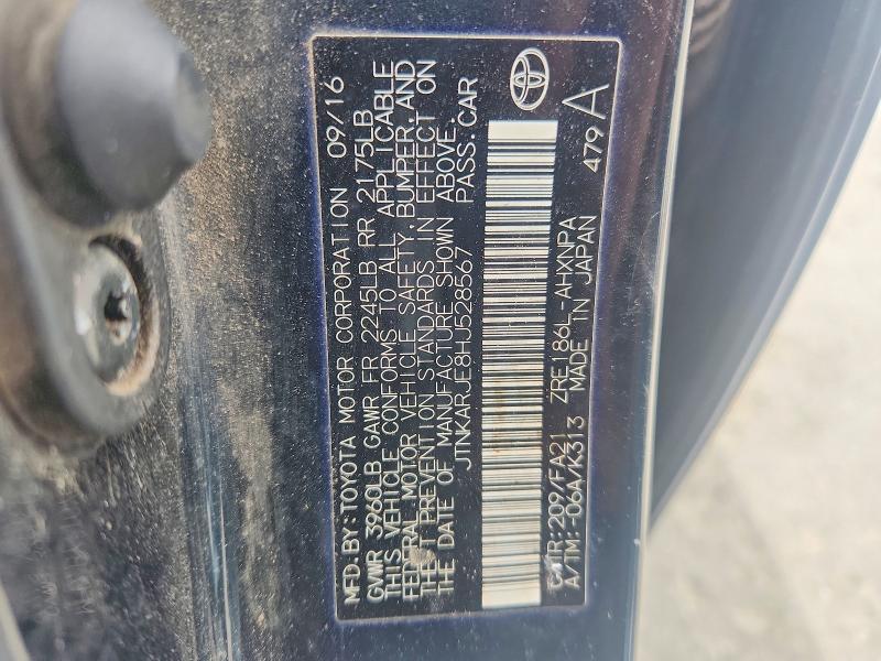 54503636 :رقم المزاد ، JTNKARJE8HJ528567 vin ، 2017 Toyota Corolla Im مزاد بيع