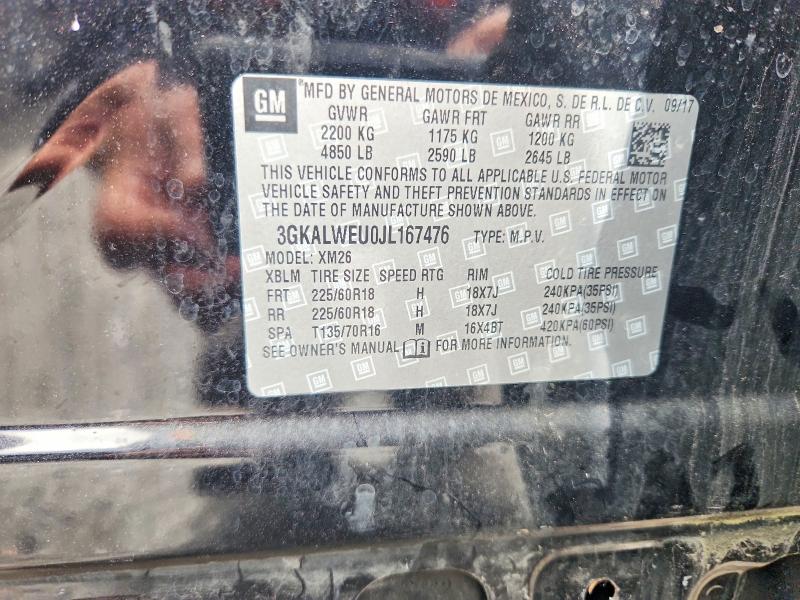 52364126 :رقم المزاد ، 3GKALWEU0JL167476 vin ، 2018 Gmc Terrain مزاد بيع