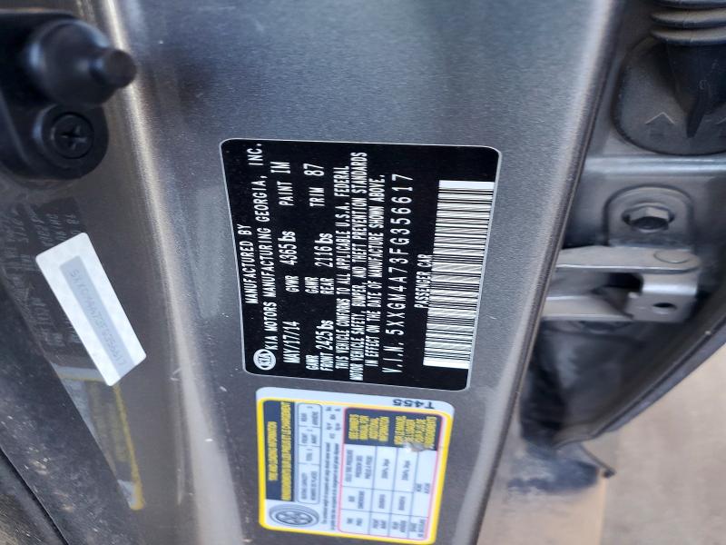 52693516 :رقم المزاد ، 5XXGM4A73FG356617 vin ، 2015 Kia Optima مزاد بيع