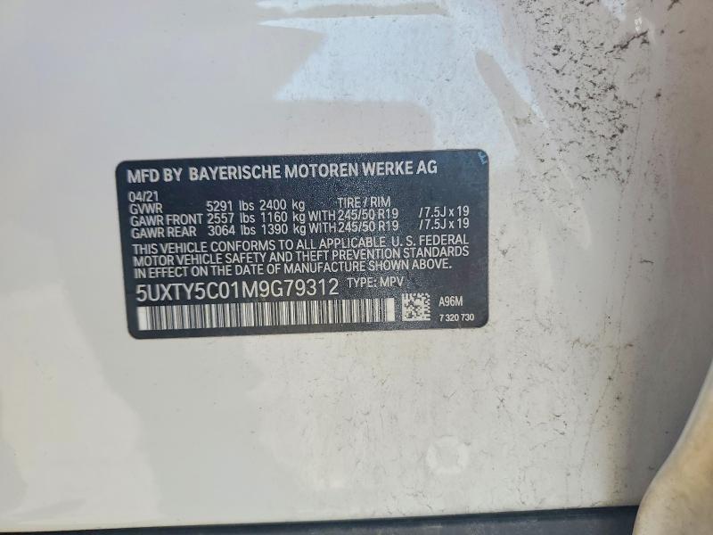 Aukcja sprzedaży 2021 Bmw X3, vin: 5UXTY5C01M9G79312, numer aukcji: 53785756