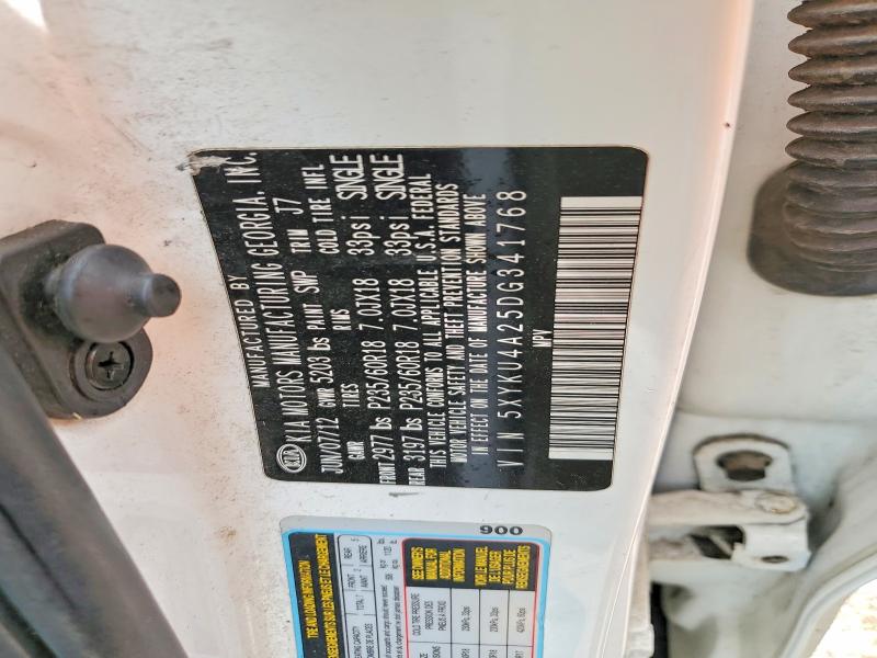 Продаж на аукціоні авто 2013 Kia Sorento, vin: 5XYKU4A25DG341768, номер лоту: 53968886