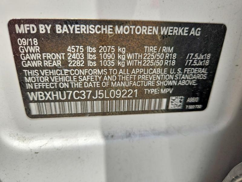 Продаж на аукціоні авто 2018 Bmw X1, vin: WBXHU7C37J5L09221, номер лоту: 54898276