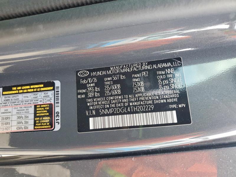 Продаж на аукціоні авто 2026 Hyundai Santa Fe, vin: 5NMP2DGL4TH202229, номер лоту: 54418726