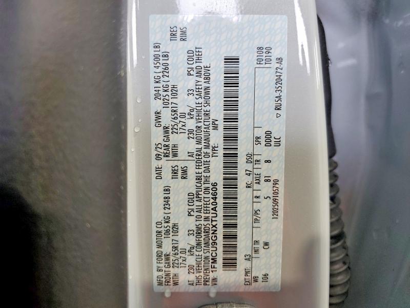 Продажа на аукционе авто 2026 Ford Escape, vin: 1FMCU9GNXTUA04606, номер лота: 54260716