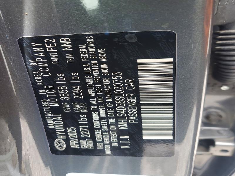 2025 Hyundai Elantra მანქანა იყიდება აუქციონზე, vin: KMHLS4DG8SU020753, აუქციონის ნომერი: 55028036
