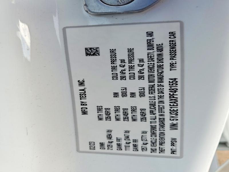 Aukcja sprzedaży 2027 Tesla Model 3, vin: 5YJ3E1EAXPF481554, numer aukcji: 53797086