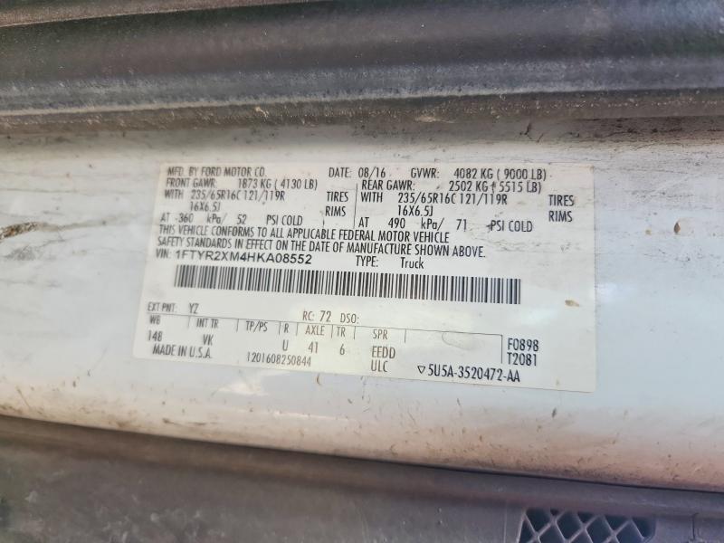 2017 Ford Transit მანქანა იყიდება აუქციონზე, vin: 1FTYR2XM4HKA08552, აუქციონის ნომერი: 53234066