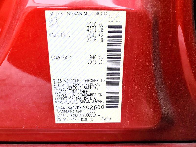 Aukcja sprzedaży 2013 Nissan Altima, vin: 1N4AL3AP2DN502600, numer aukcji: 51946316
