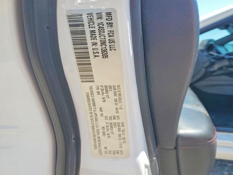 52721846 :رقم المزاد ، 1C4SDJCT0NC136305 vin ، 2022 Dodge Durango مزاد بيع
