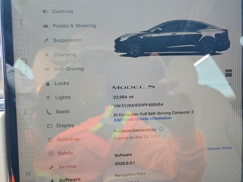 Продаж на аукціоні авто 2023 Tesla Model S, vin: 5YJSA1E50PF498454, номер лоту: 51905286