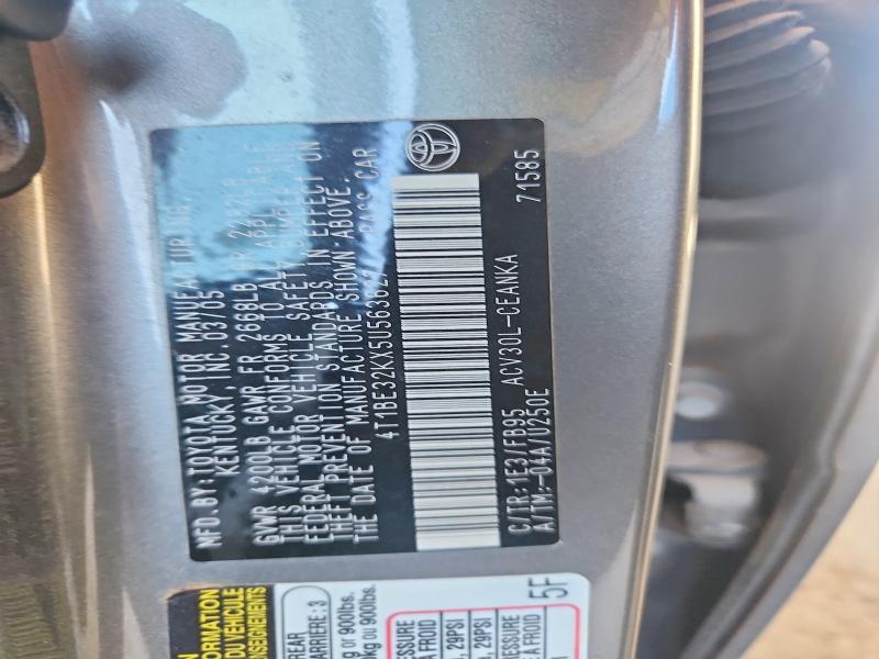 Aukcja sprzedaży 2005 Toyota Camry, vin: 4T1BE32KX5U563627, numer aukcji: 52955646