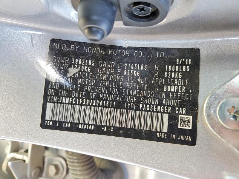 Aukcja sprzedaży 2018 Honda Civic, vin: JHMFC1F39JX041811, numer aukcji: 52914906