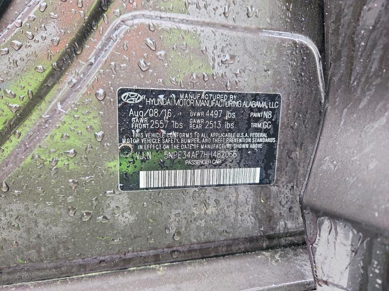 Aukcja sprzedaży 2017 Hyundai Sonata, vin: 5NPE34AF7HH482066, numer aukcji: 52744816