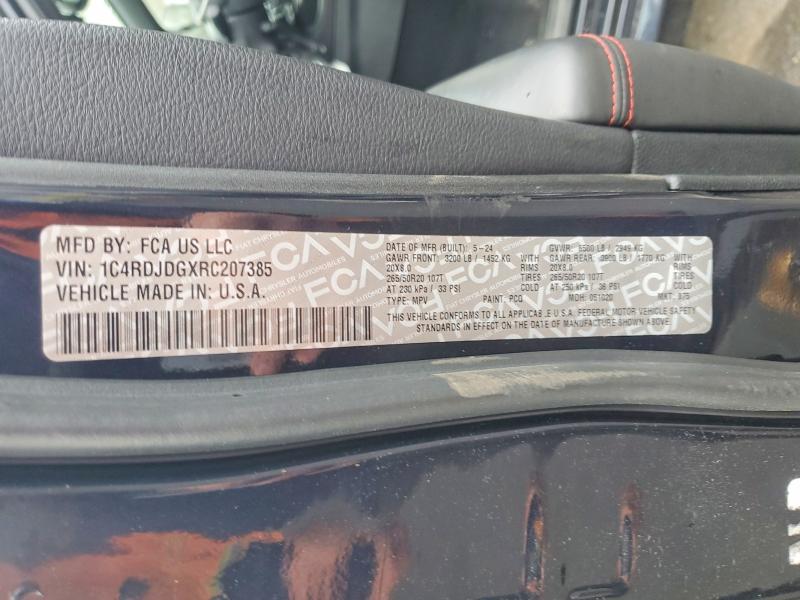 Aukcja sprzedaży 2024 Dodge Durango, vin: 1C4RDJDGXRC207385, numer aukcji: 53618436