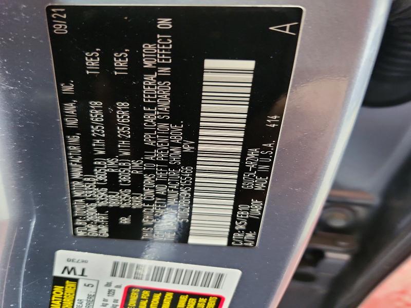 2021 Toyota Highlander მანქანა იყიდება აუქციონზე, vin: 5TDGZRBH9MS155466, აუქციონის ნომერი: 64766554