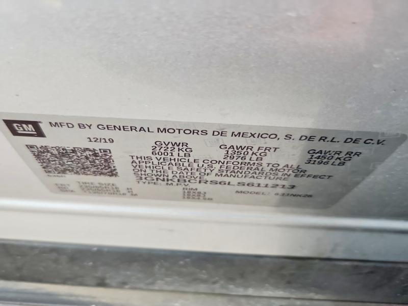 Продаж на аукціоні авто 2020 Chevrolet Blazer, vin: 3GNKBCRS6LS611213, номер лоту: 53152296