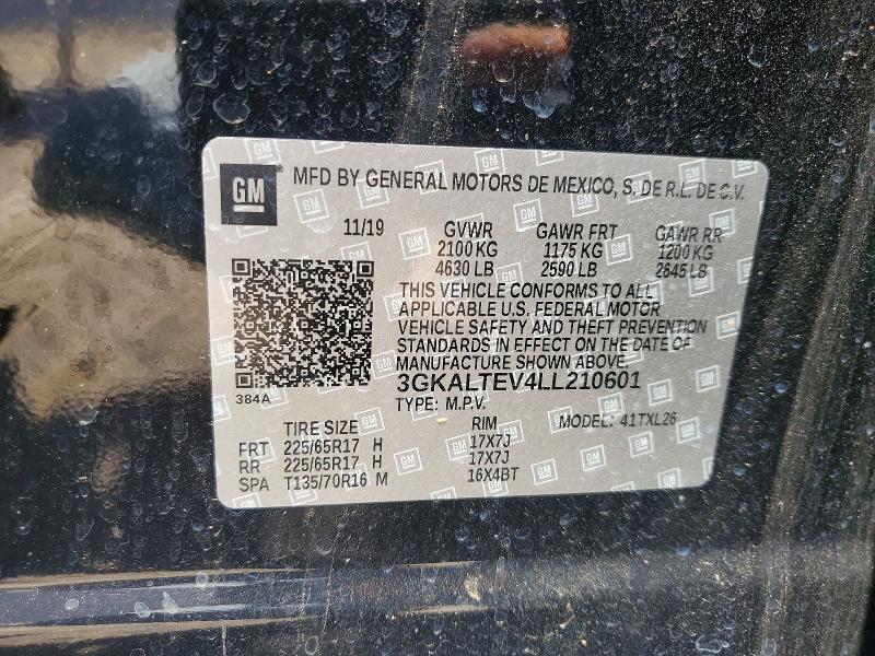 2020 Gmc Terrain მანქანა იყიდება აუქციონზე, vin: 3GKALTEV4LL210601, აუქციონის ნომერი: 53300856