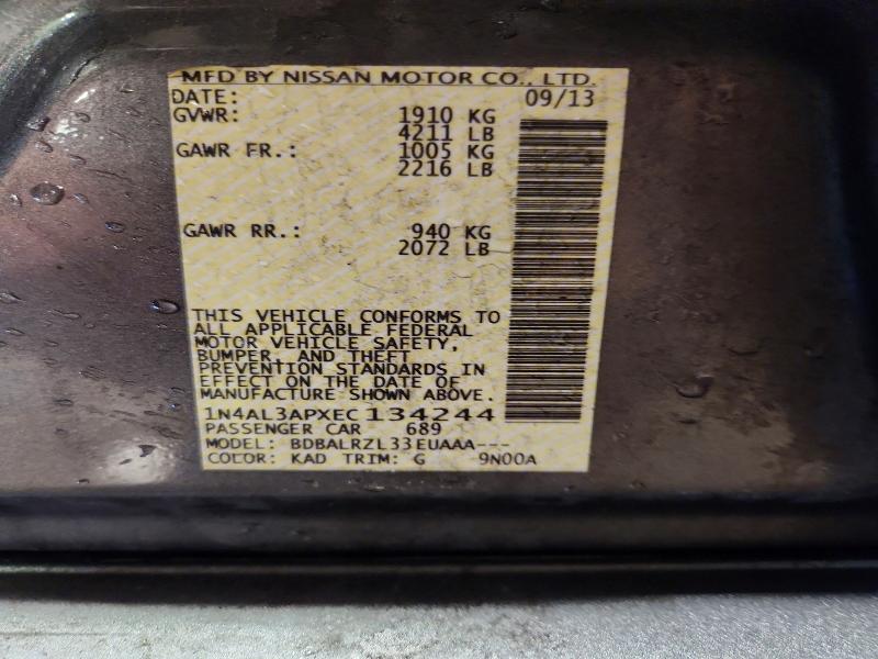 54791466 :رقم المزاد ، 1N4AL3APXEC134244 vin ، 2014 Nissan Altima مزاد بيع