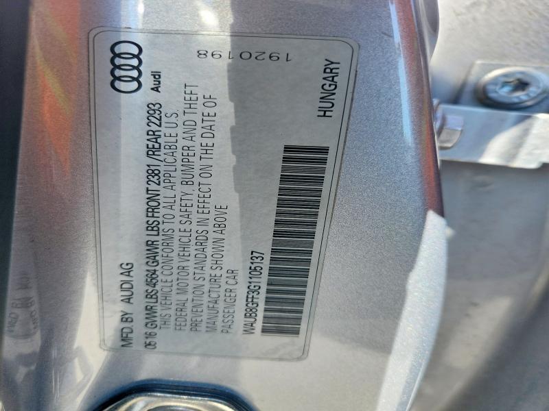 Aukcja sprzedaży 2016 Audi A3, vin: WAUB8GFF3G1105137, numer aukcji: 53647666