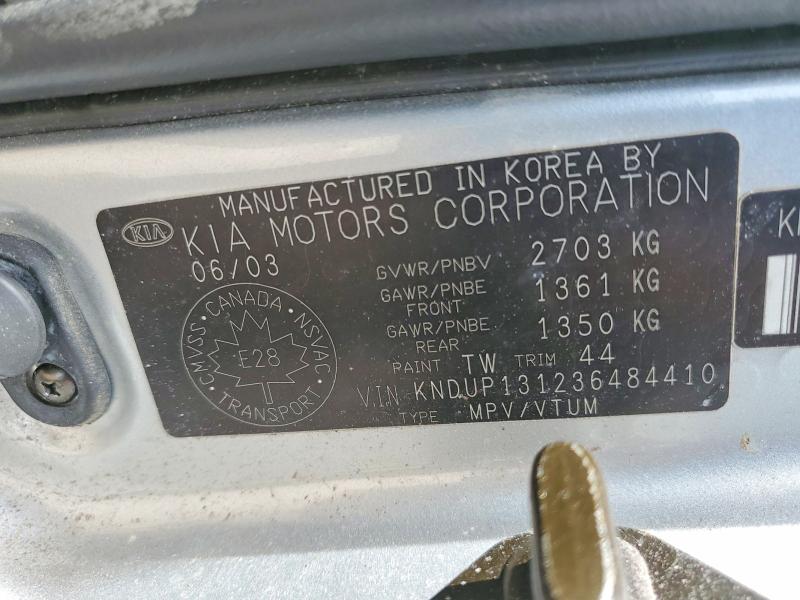 Aukcja sprzedaży 2003 Kia Sedona, vin: KNDUP131236484410, numer aukcji: 54523596