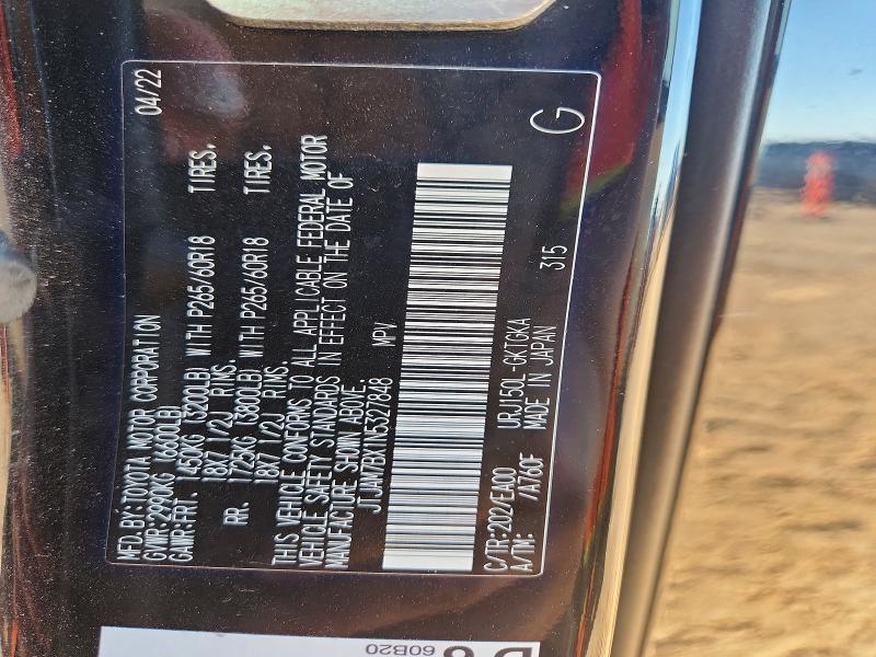 54898696 :رقم المزاد ، JTJAM7BX1N5327848 vin ، 2022 Lexus Gx مزاد بيع