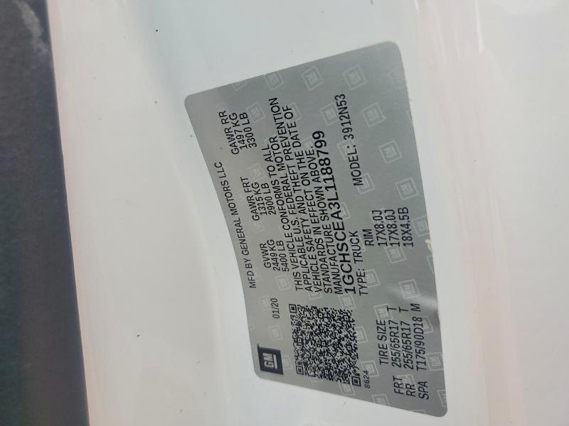 52589446 :رقم المزاد ، 1GCHSCEA3L1188799 vin ، 2020 Chevrolet Colorado مزاد بيع