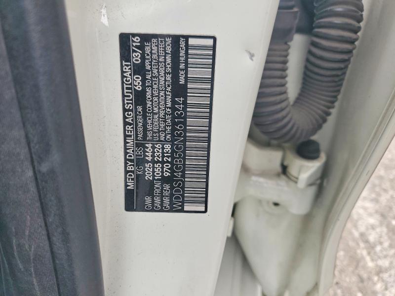 Aukcja sprzedaży 2016 Mercedes-benz Cla, vin: WDDSJ4GB5GN361344, numer aukcji: 55199756