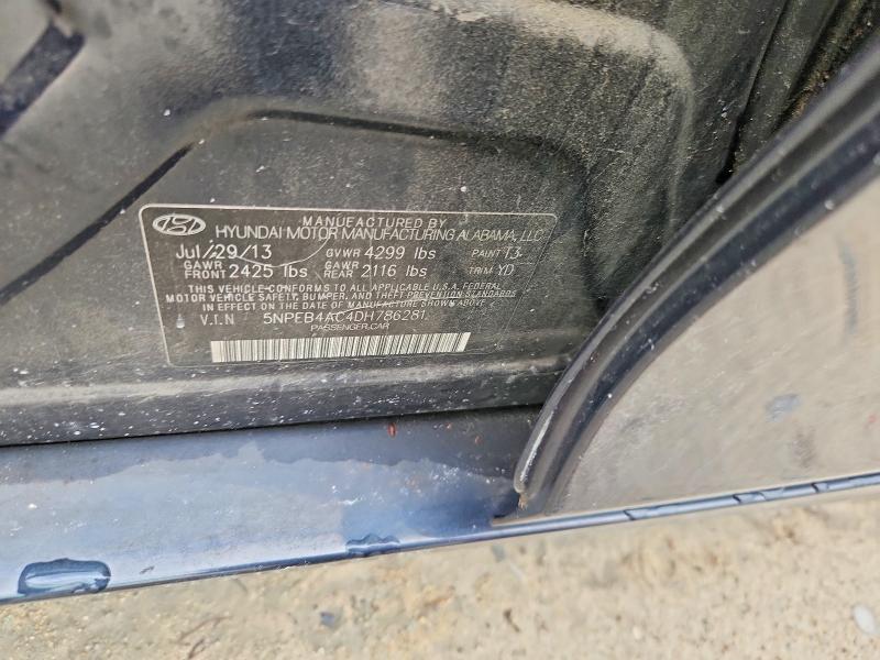 53447626 :رقم المزاد ، 5NPEB4AC4DH786281 vin ، 2013 Hyundai Sonata مزاد بيع