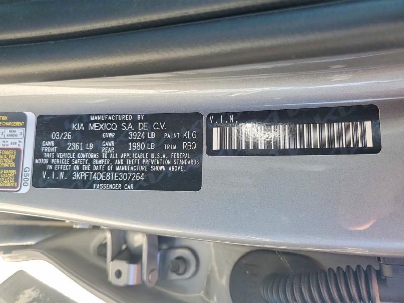 Продажа на аукционе авто 2026 Kia K4, vin: 3KPFT4DE8TE307264, номер лота: 53234326