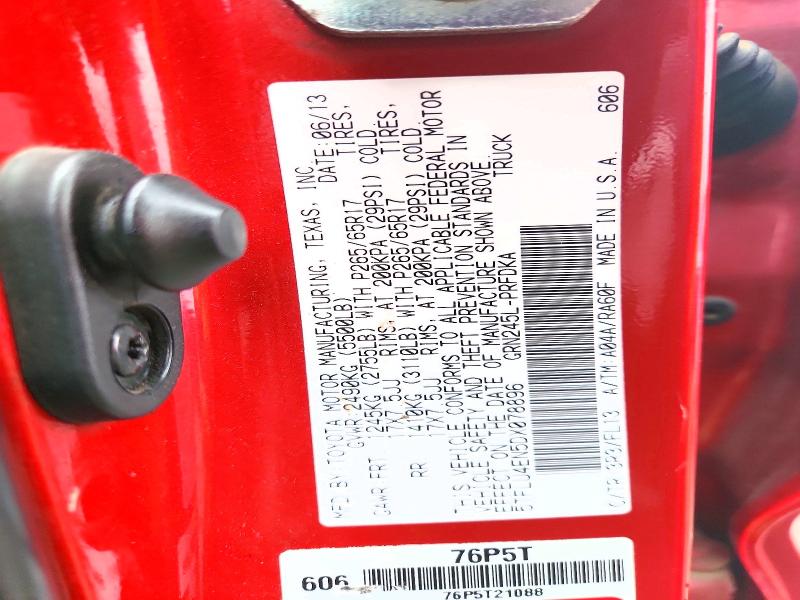 2013 Toyota Tacoma მანქანა იყიდება აუქციონზე, vin: 5TFLU4EN5DX078896, აუქციონის ნომერი: 54701406