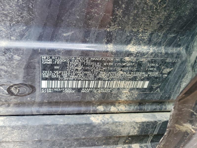 52181936 :رقم المزاد ، 2T3H1RFV1PW260663 vin ، 2023 Toyota Rav4 مزاد بيع