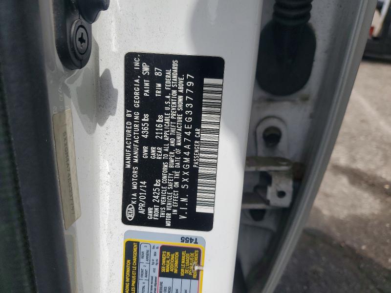 Aukcja sprzedaży 2014 Kia Optima, vin: 5XXGM4A74EG337797, numer aukcji: 55596946