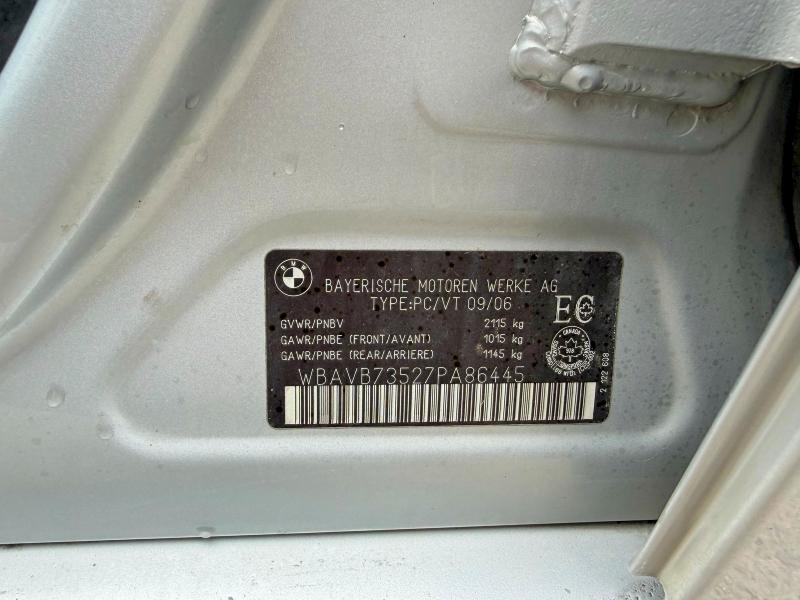 Продаж на аукціоні авто 2007 Bmw 335, vin: WBAVB73527PA86445, номер лоту: 53469566