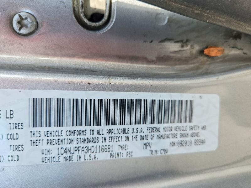 Продаж на аукціоні авто 2017 Jeep Patriot, vin: 1C4NJPFA3HD116681, номер лоту: 52389776