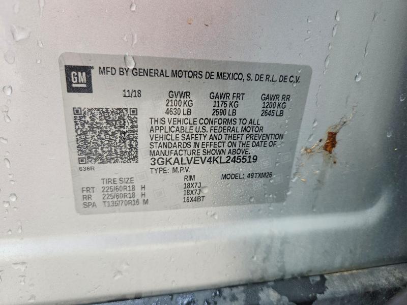 Продаж на аукціоні авто 2019 Gmc Terrain, vin: 3GKALVEV4KL245519, номер лоту: 54474216