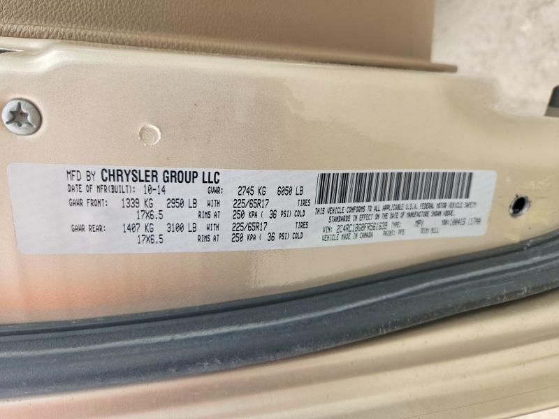 2015 Chrysler Town & Country მანქანა იყიდება აუქციონზე, vin: 2C4RC1BG8FR561639, აუქციონის ნომერი: 55088146
