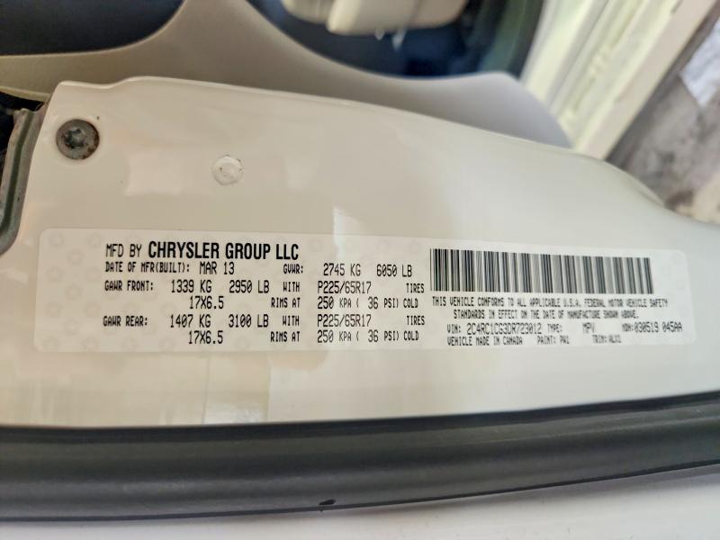 Продажа на аукционе авто 2013 Chrysler Town & Country, vin: 2C4RC1CG3DR723012, номер лота: 54343516