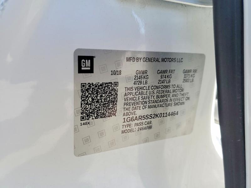 Продажа на аукционе авто 2019 Cadillac Cts, vin: 1G6AR5SS2K0114464, номер лота: 54717556