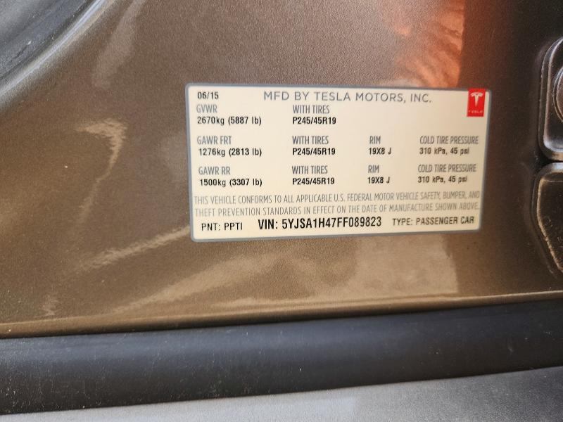 Aukcja sprzedaży 2015 Tesla Model S, vin: 5YJSA1H47FF089823, numer aukcji: 51829276