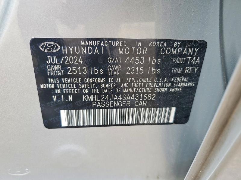 54686646 :رقم المزاد ، KMHL24JA4SA431682 vin ، 2025 Hyundai Sonata مزاد بيع