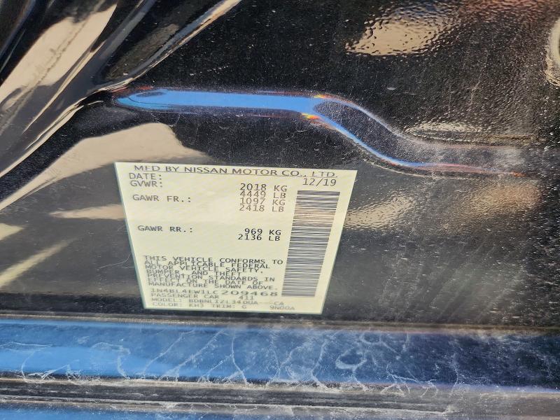 53256916 :رقم المزاد ، 1N4BL4EW1LC209468 vin ، 2020 Nissan Altima مزاد بيع
