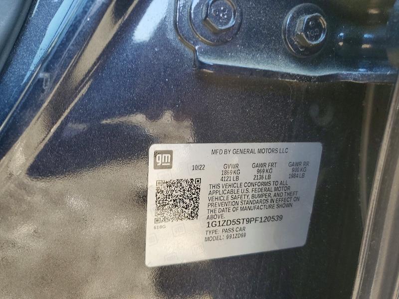 52950526 :رقم المزاد ، 1G1ZD5ST9PF120539 vin ، 2023 Chevrolet Malibu مزاد بيع