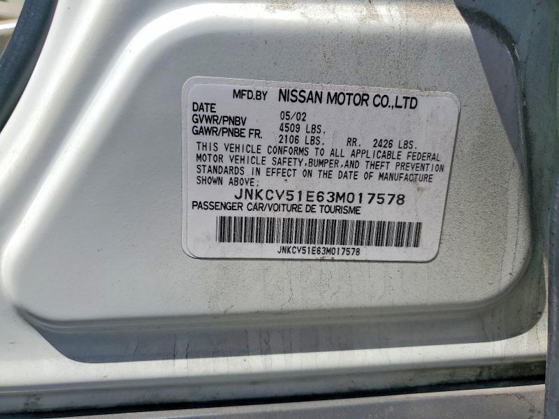 Aukcja sprzedaży 2003 Infiniti G35, vin: JNKCV51E63M017578, numer aukcji: 53821556