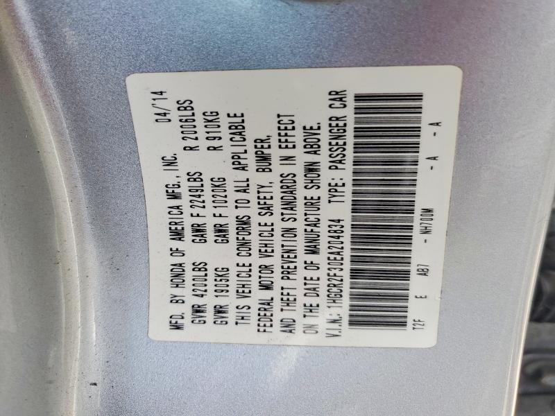 Aukcja sprzedaży 2014 Honda Accord, vin: 1HGCR2F30EA204834, numer aukcji: 52951466