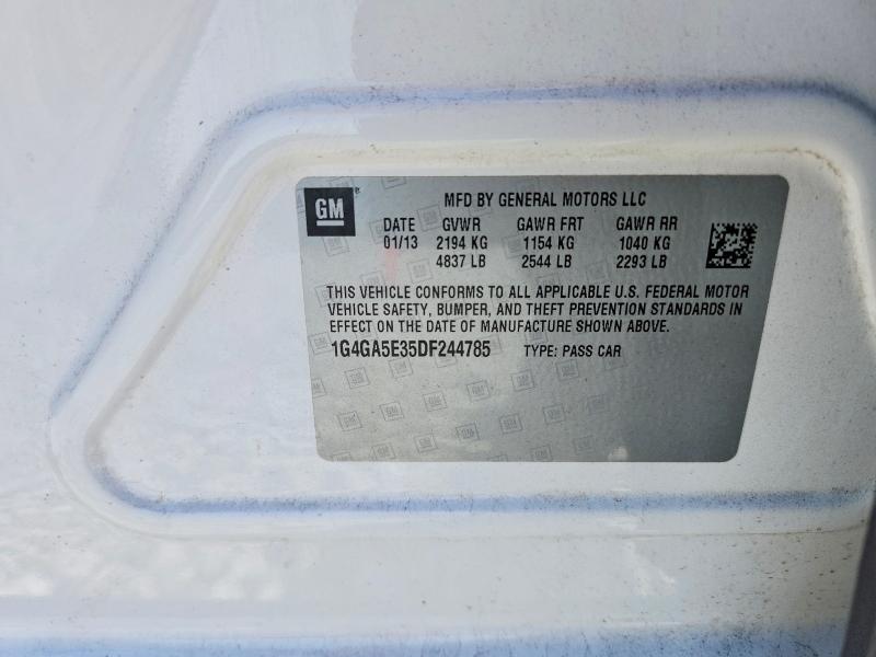 2013 Buick Lacrosse მანქანა იყიდება აუქციონზე, vin: 1G4GA5E35DF244785, აუქციონის ნომერი: 55383836